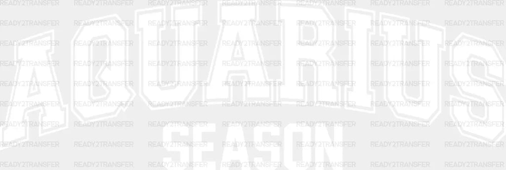 Aquarius Season Retro Design - Zodiacs And Horoscopes Dtf Transfer Adult Unisex S & M (10’’) /