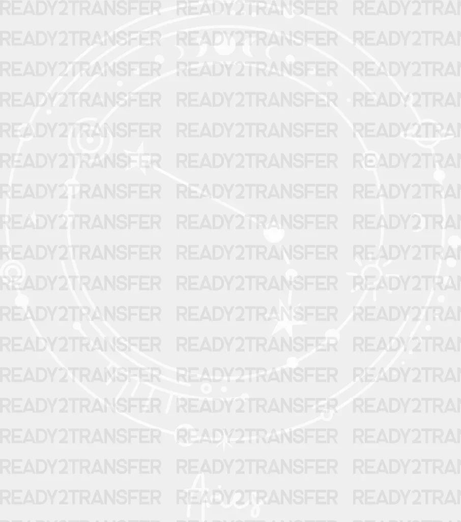 Aries Constellation Design - Zodiac Dtf Transfer Adult Unisex S & M (10’’) / Light Color (See