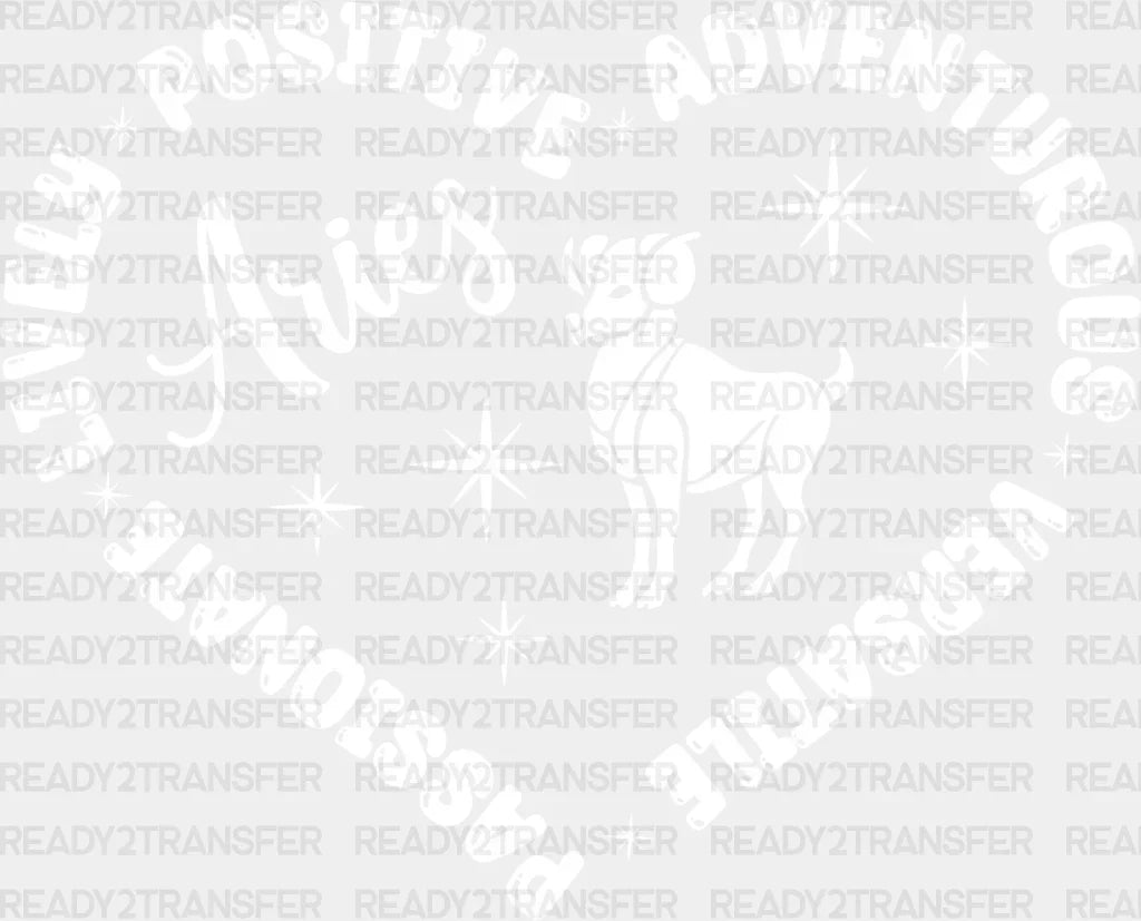 Aries Heart Design - Zodiacs & Horoscopes Dtf Heat Transfer Adult Unisex S M (10’’) / Light