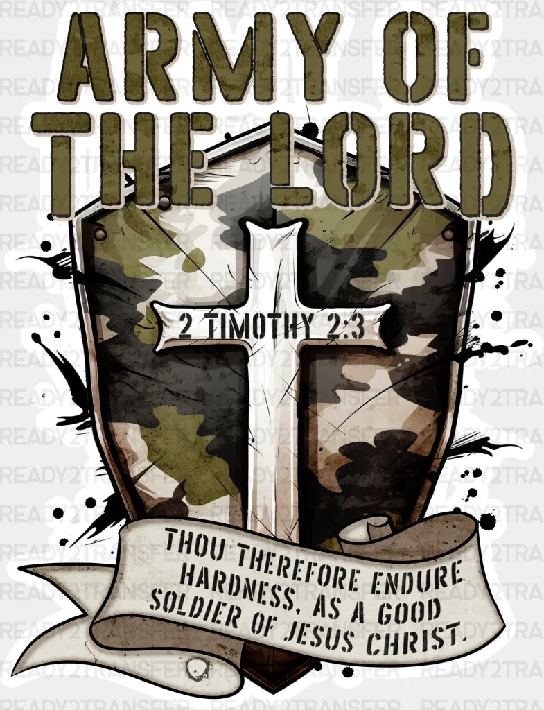 Army Of The Lord - Dtf Transfer Adult Unisex S & M (10’’) / Light Color Design (See Imaging)