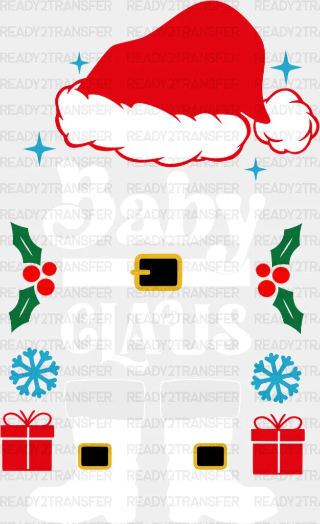 Baby Claus - Christmas Dtf Transfer Adult Unisex S & M (10’’) / Light Color Design (See Imaging)