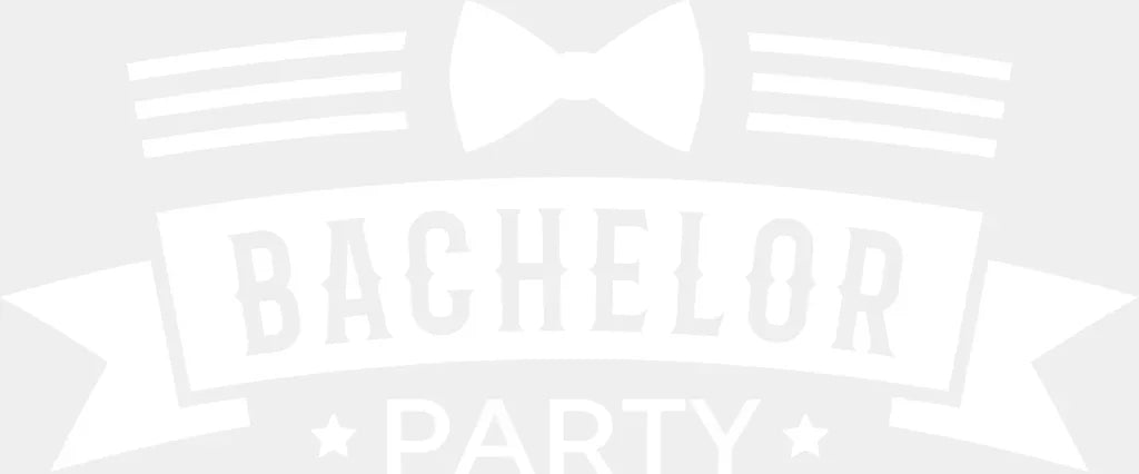 Bachelor Party Bowtie B&W - Dtf Transfer Adult Unisex S & M (10’’) / Light Color Design (See