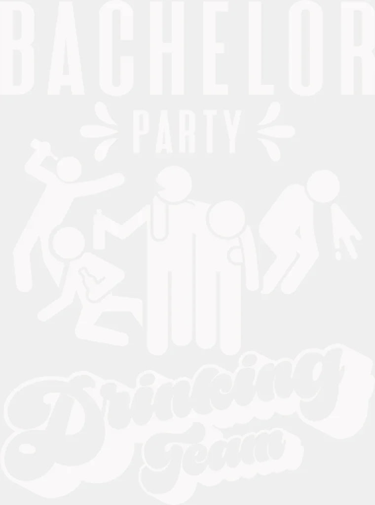 Bachelor Party Drinking Team Black And White - Dtf Transfer Adult Unisex S & M (10’’) / Light