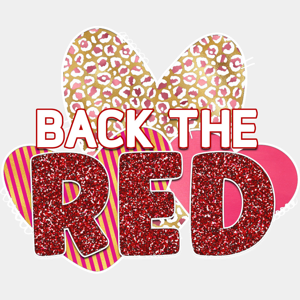 Back The Red, Sequin - Fire Department DTF Transfers ready2transfer Light Color Design (See Imaging)