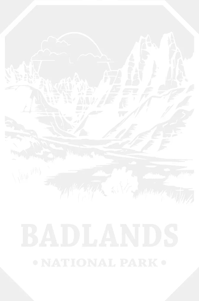 Badlands National Park Design - Parks Dtf Transfers Adult Unisex S & M (10’) / White