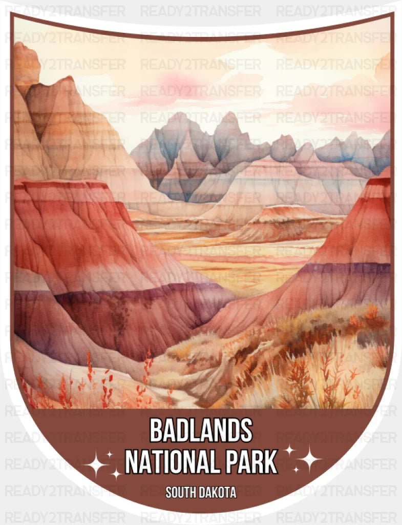 Badlands National Park South Dakota - National Parks DTF Transfer ready2transfer