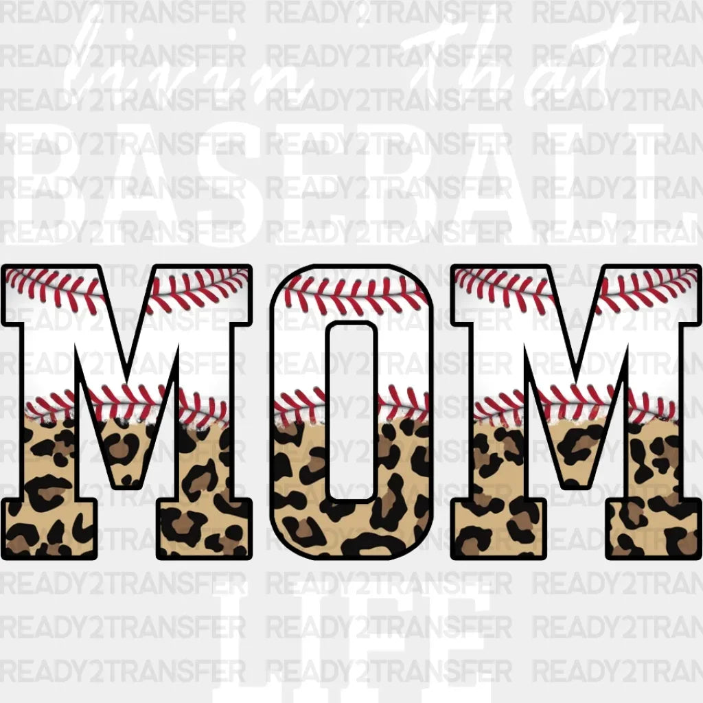 Baseball Mom Life Dtf Transfer