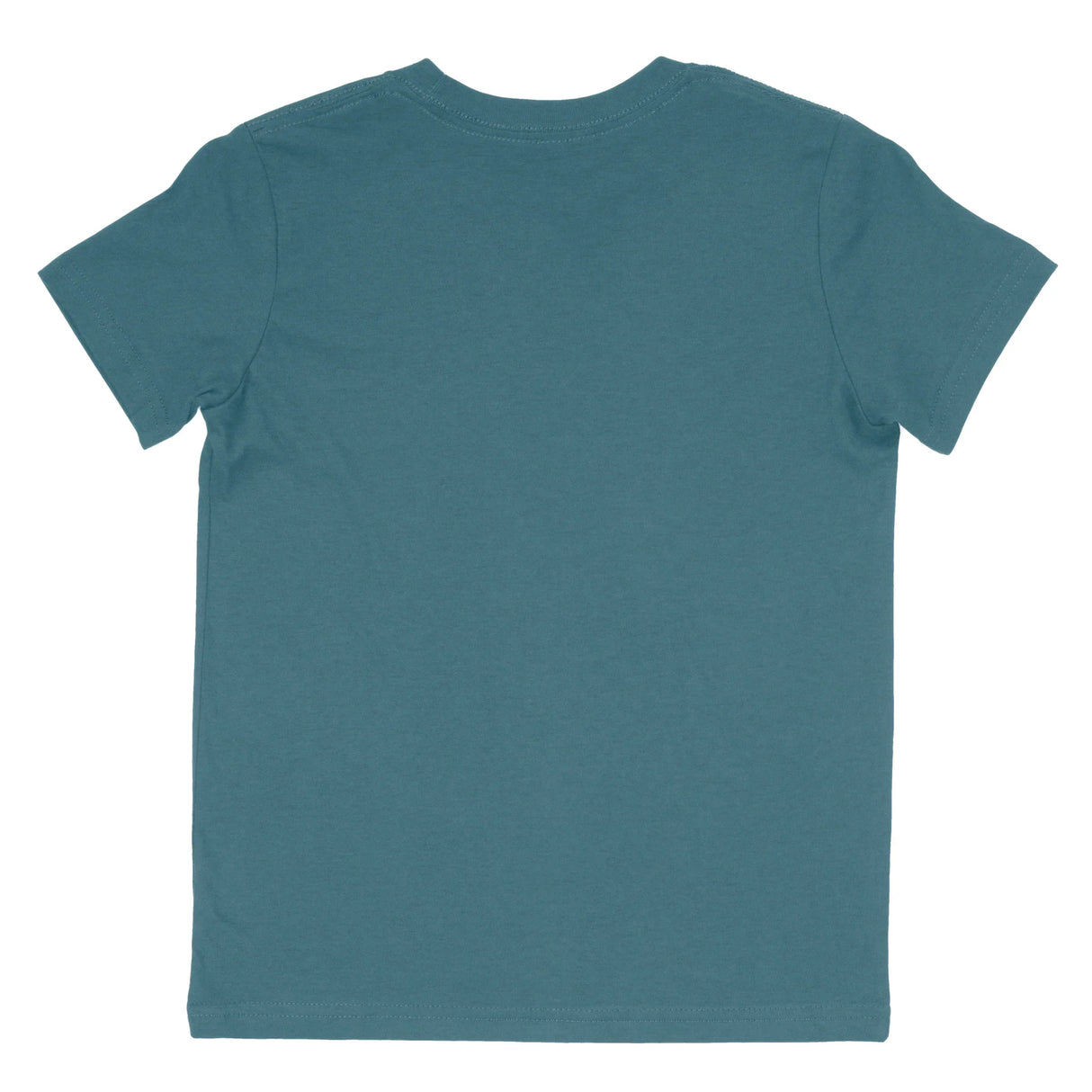 Heather deep teal short-sleeve cotton t-shirt, back view, casual apparel