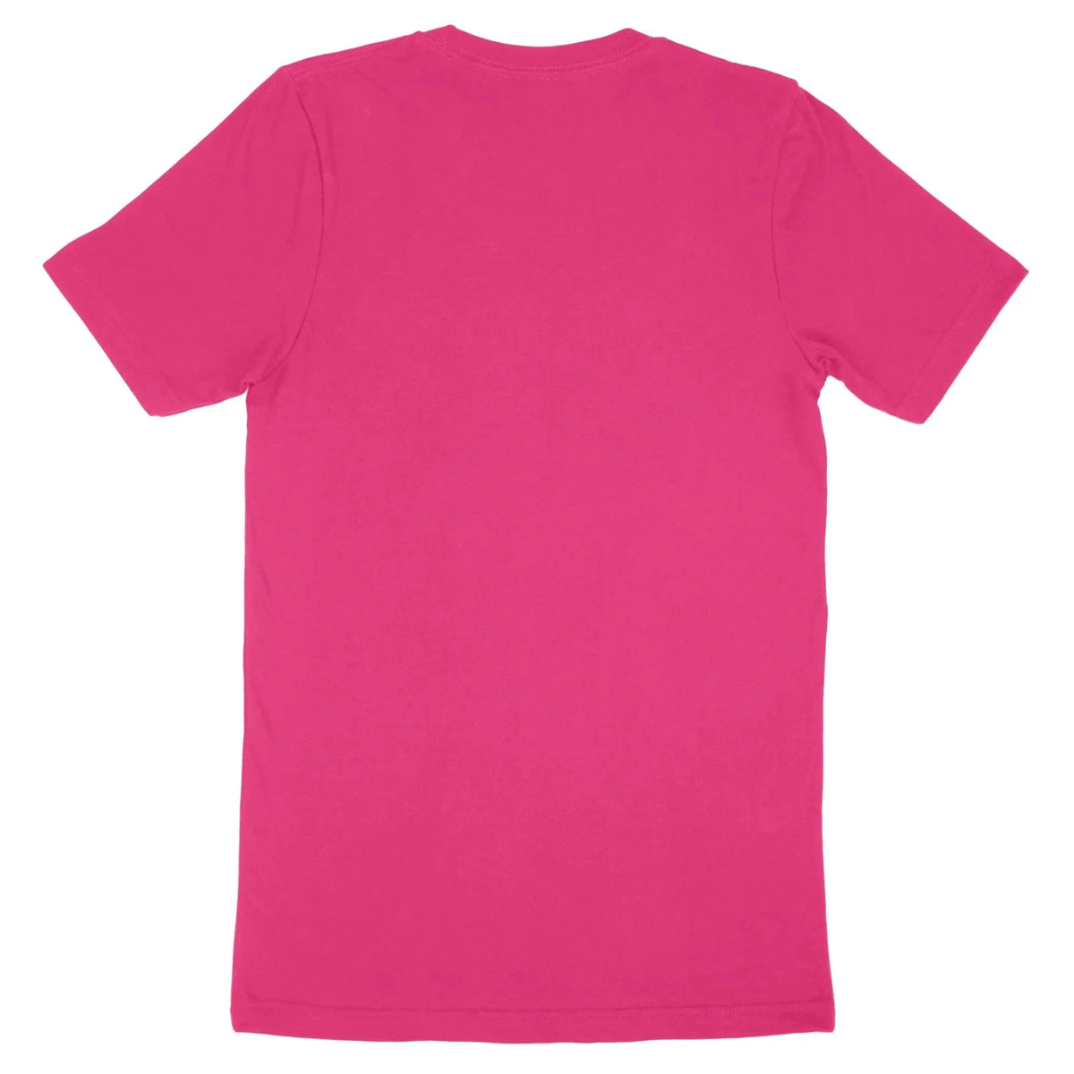 Back view of a plain pink Bella Canvas Adult T-Shirt 3001