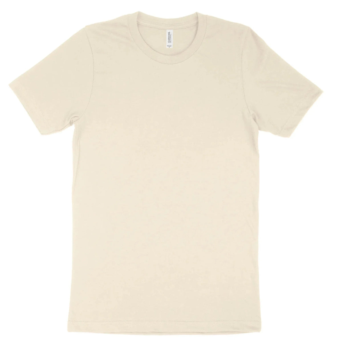 Cream colored Bella Canvas 3001 adult t-shirt for custom printing