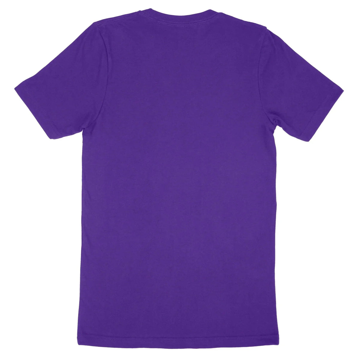 Back view of a plain purple Bella Canvas Adult T-Shirt 3001