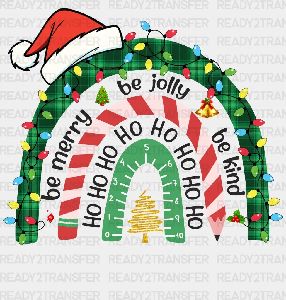 Be Merry Jolly Christmas Dtf Transfer
