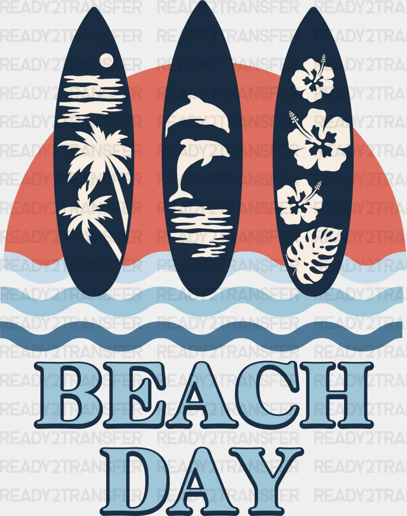 Beach Day Design Summer DTF Transfer ready2transfer