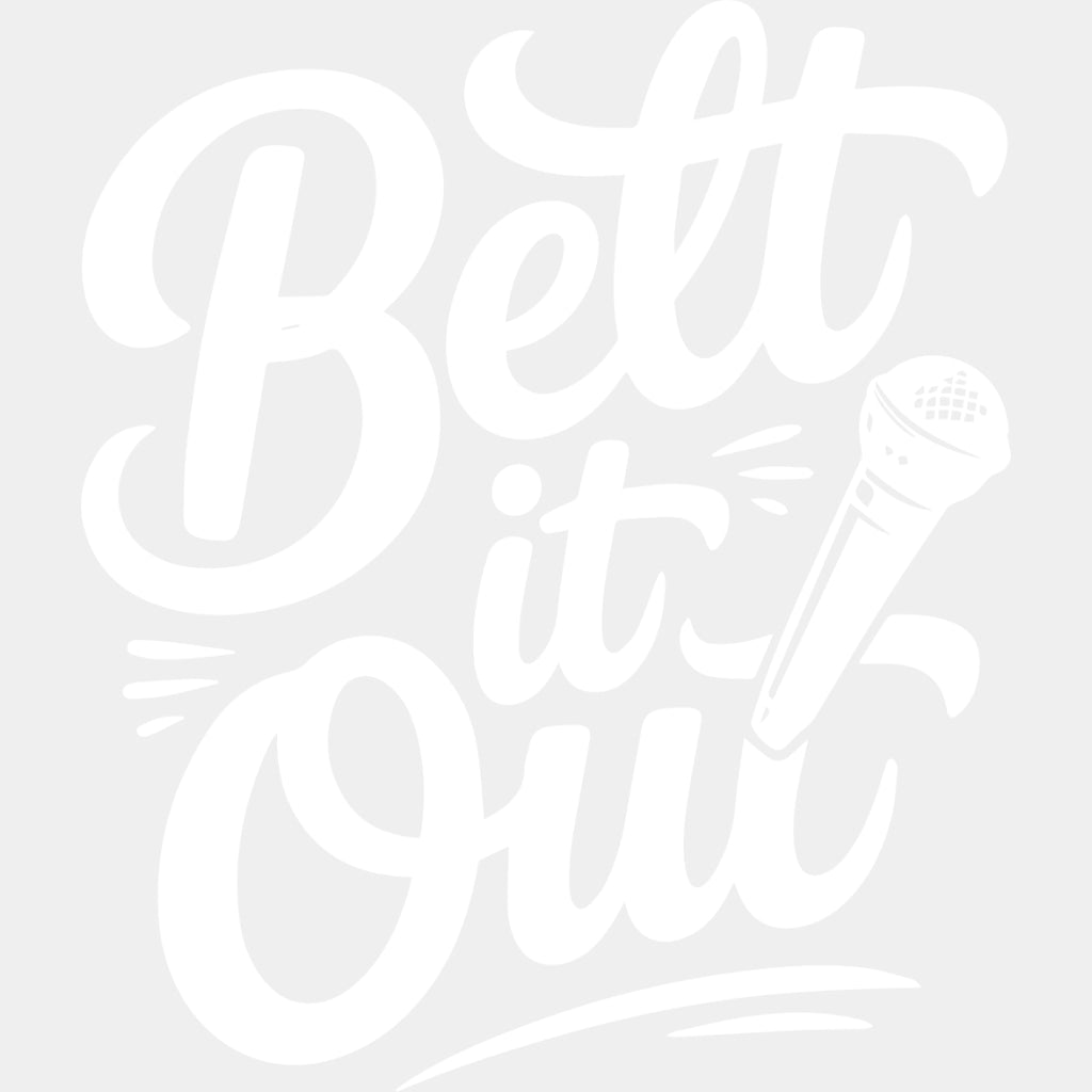 Belt It Out - Music DTF Transfers ready2transfer Light Color Design (See Imaging)