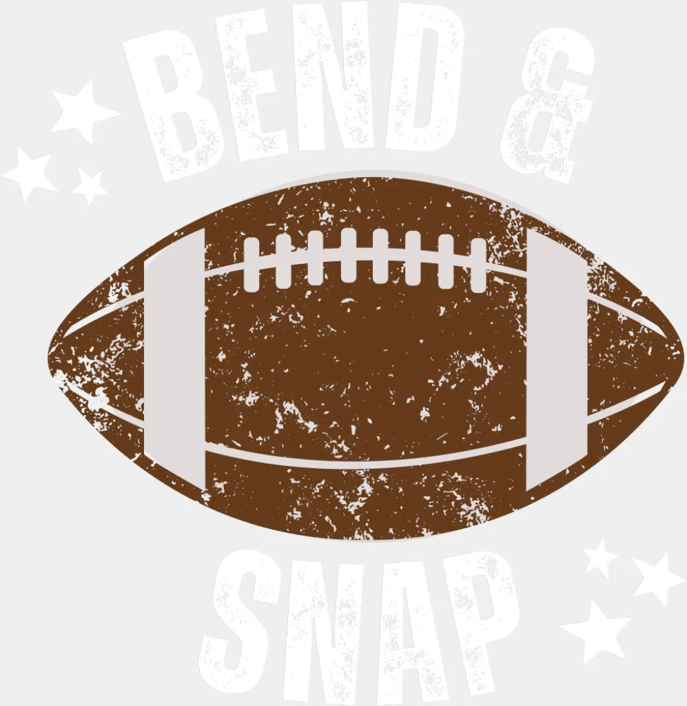 Bend & Snap Football DTF Transfer Adult Unisex S & M (10’’) / Light Color Design (See Imaging)
