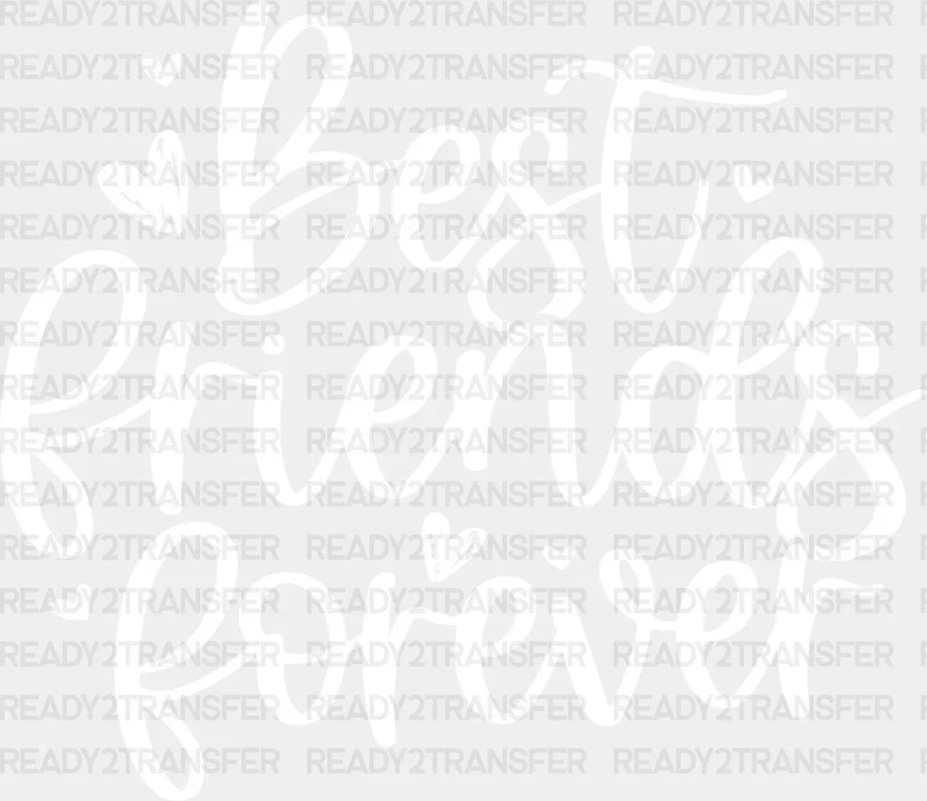 Best Friends Forever Heart Design - Bff Iron On Dtf Transfer Adult Unisex S & M (10’’) / Light