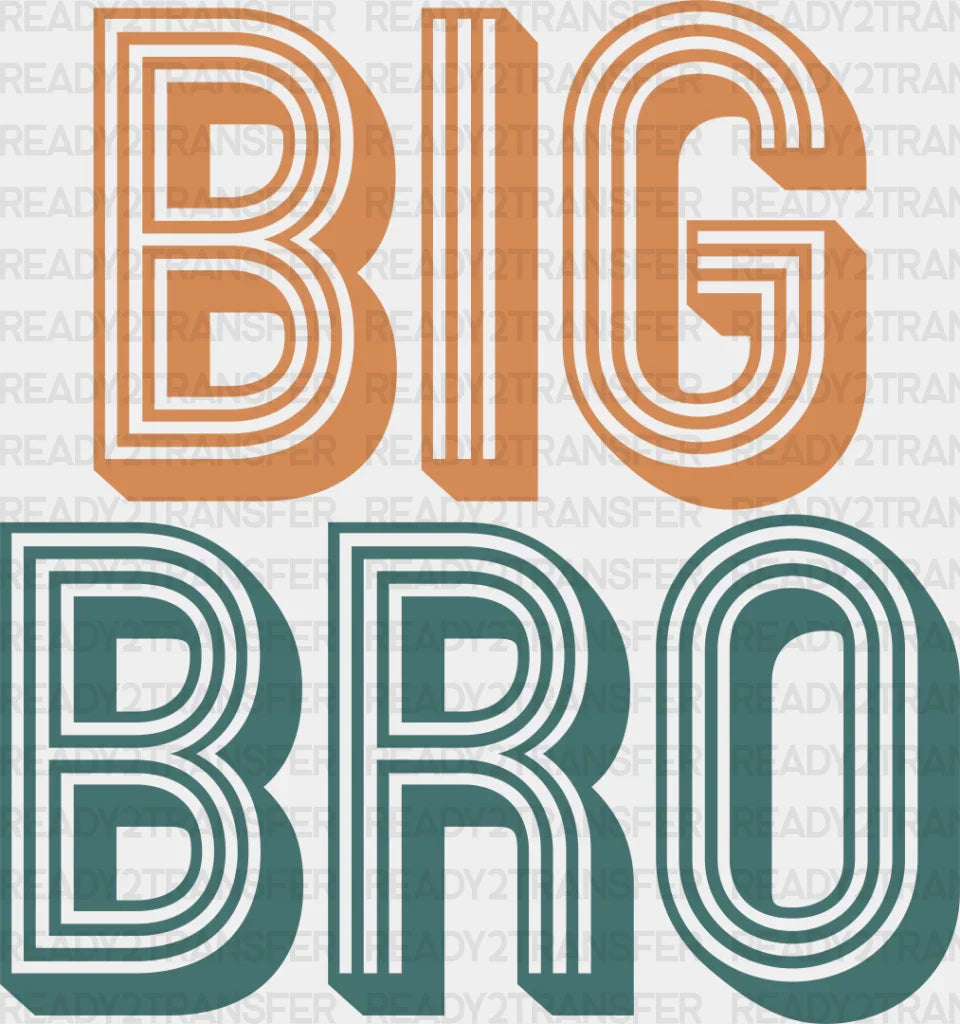 Big Bro Orange And Green - Brother Dtf Heat Transfer