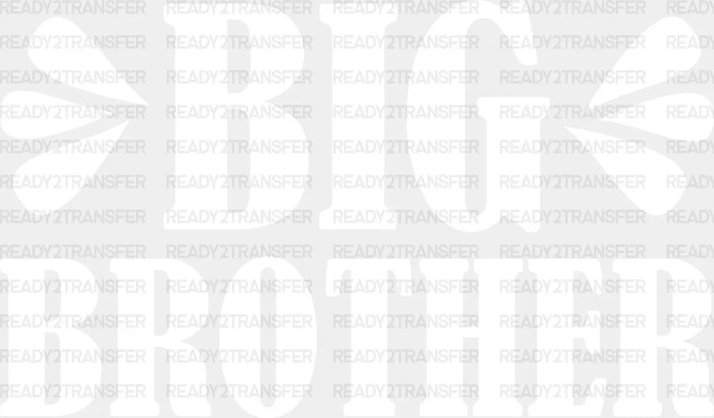 Big Brother Cool Design - Dtf Heat Transfer Adult Unisex S & M (10’’) / Light Color (See Imaging)