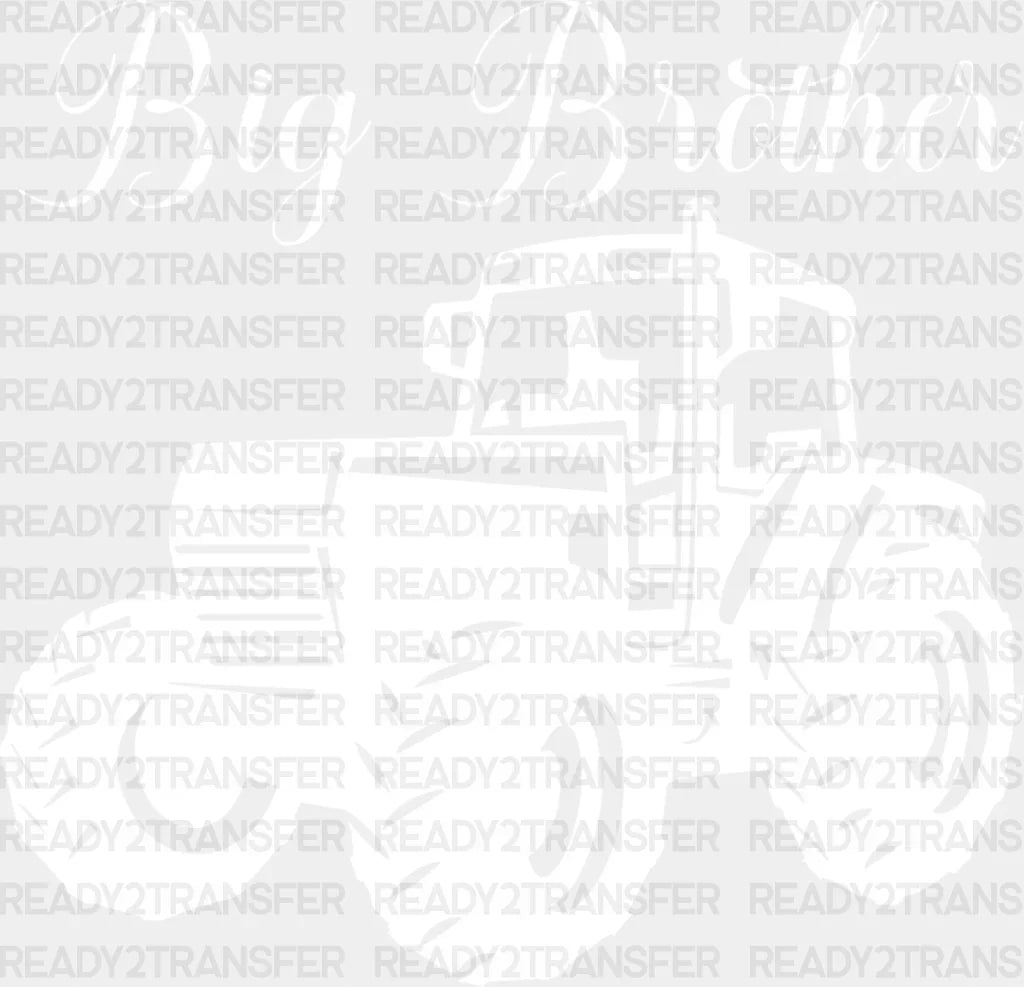 Big Brother Tractor - Dtf Heat Transfer Adult Unisex S & M (10’’) / Light Color Design (See Imaging)