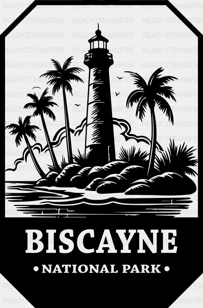 Biscayne National Park Design - Parks Dtf Transfers Adult Unisex S & M (10’) / Black