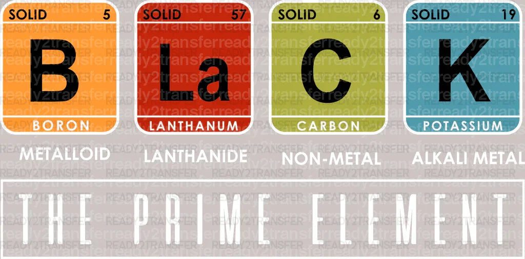 BLACK The Prime Element DTF Transfer - ready2transfer