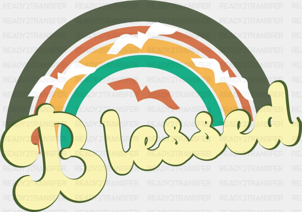 Blessed Rainbow - Christianity DTF Transfer