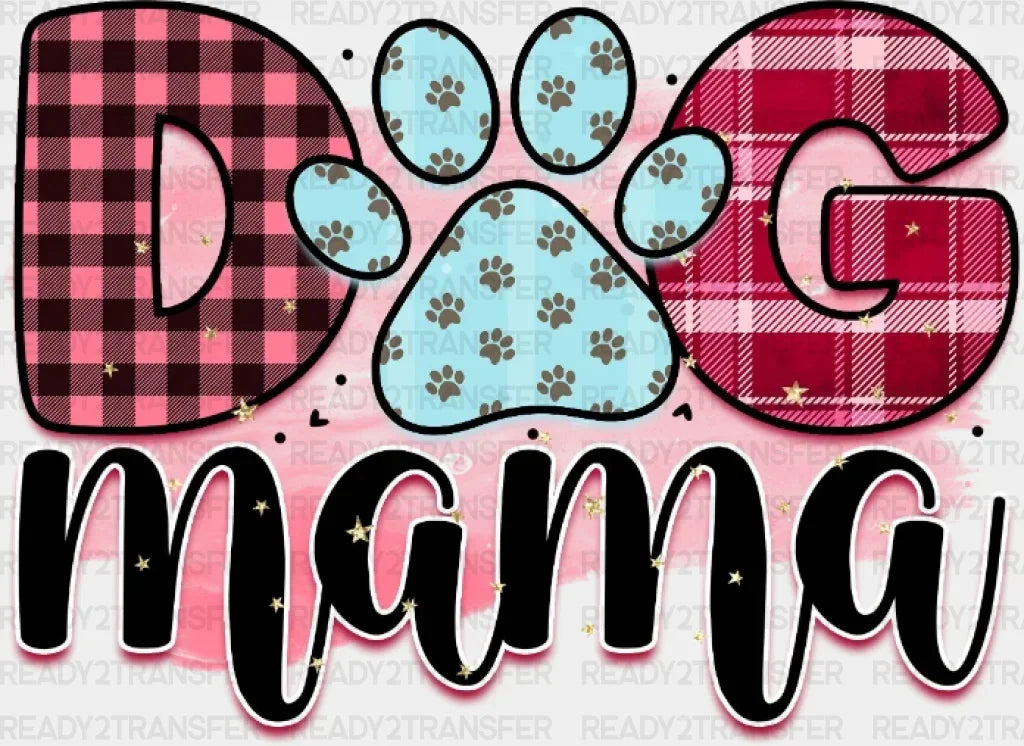 Blue Paw Dog Mama DTF Transfer ready2transfer