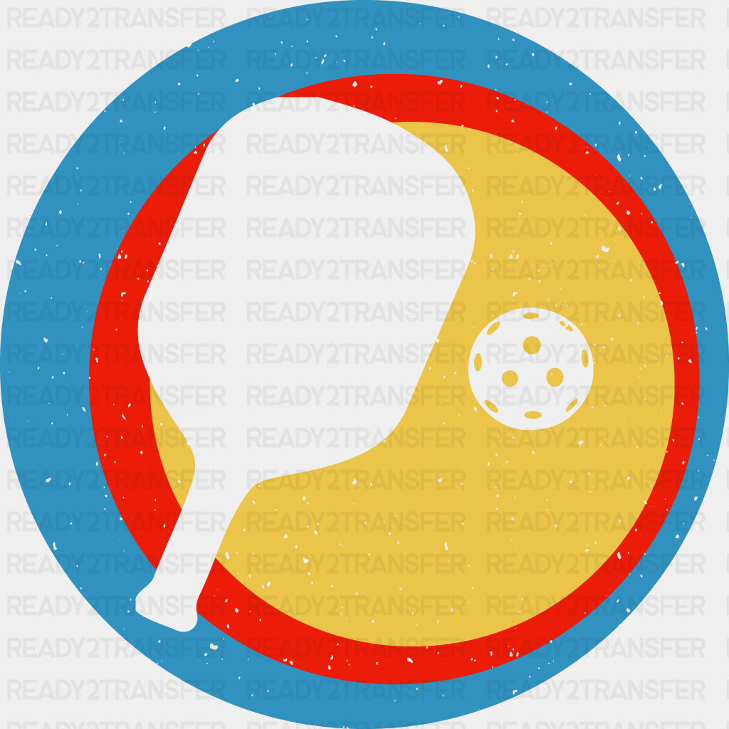 Blue Red Yellow Circles - Pickleball DTF Transfers ready2transfer