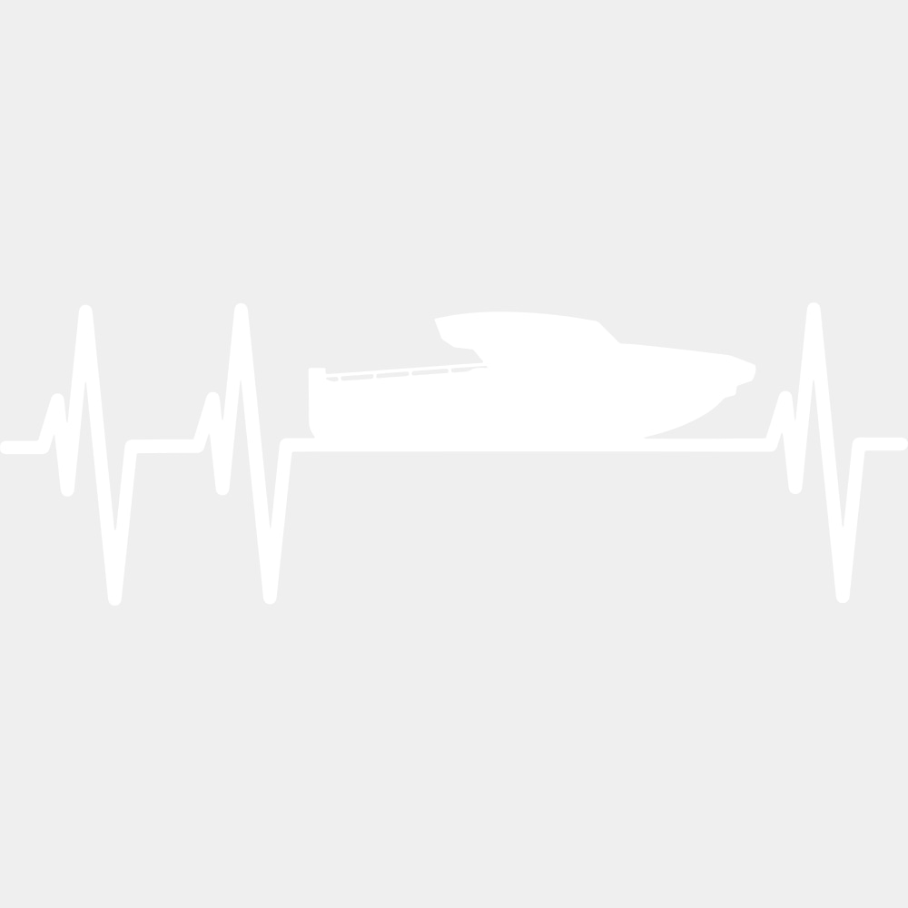 Boat ECG Line - Boating DTF Transfers ready2transfer Light Color Design (See Imaging)