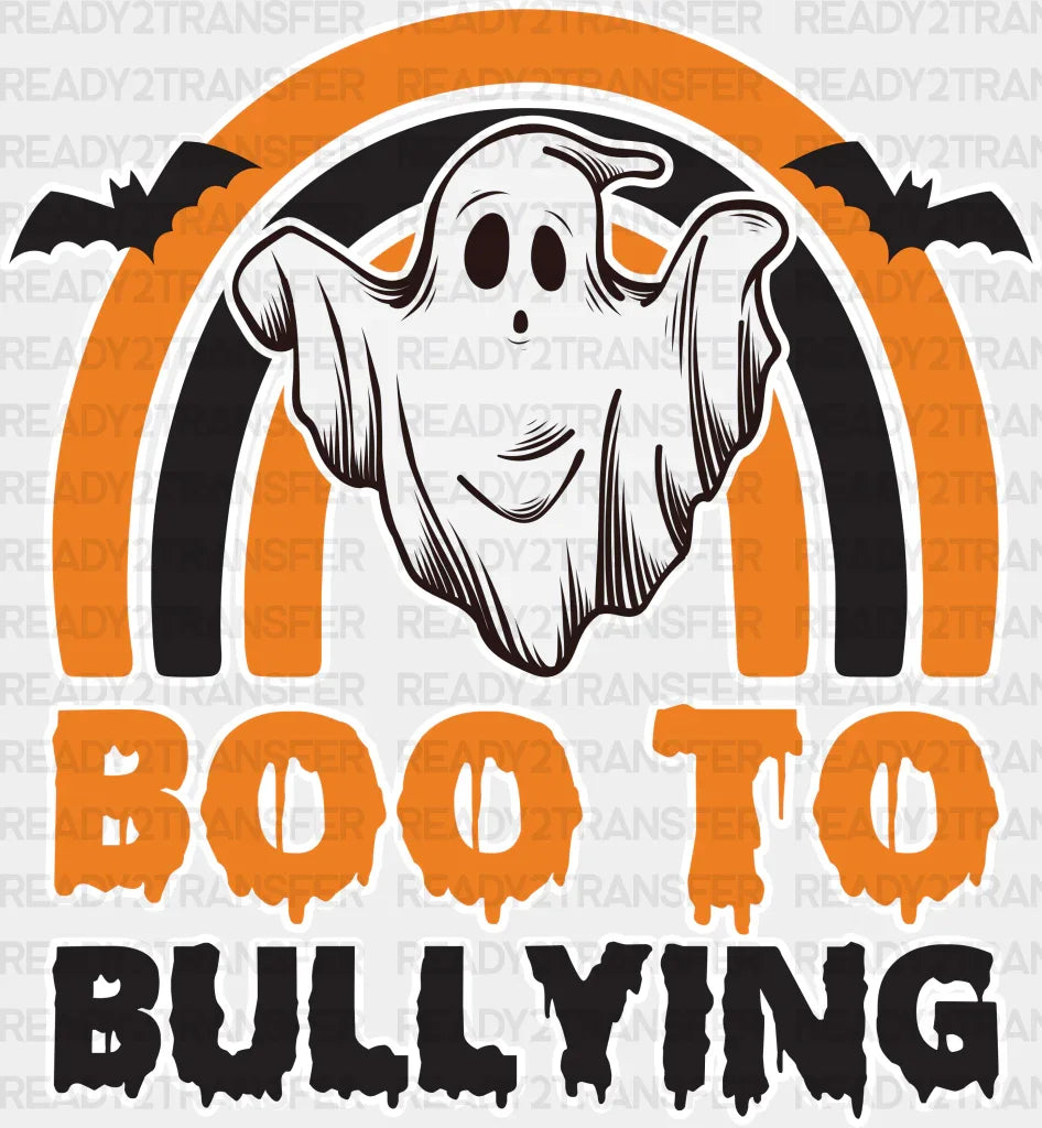 Boo To Bullying - Anti Iron On Dtf Transfer Adult Unisex S & M (10’’) / Light Color Design (See