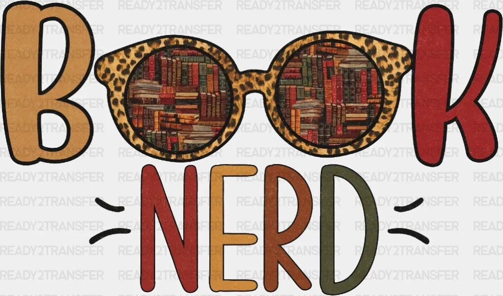 Book Nerd Glasses Dtf Transfer