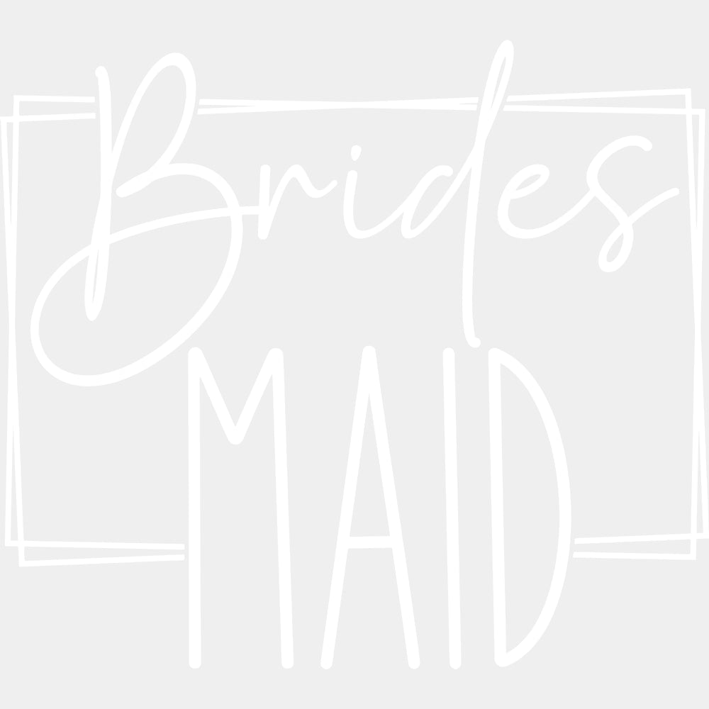 Bride Maid, Cursive B&W - Wedding Crew DTF Transfers ready2transfer Light Color Design (See Imaging)