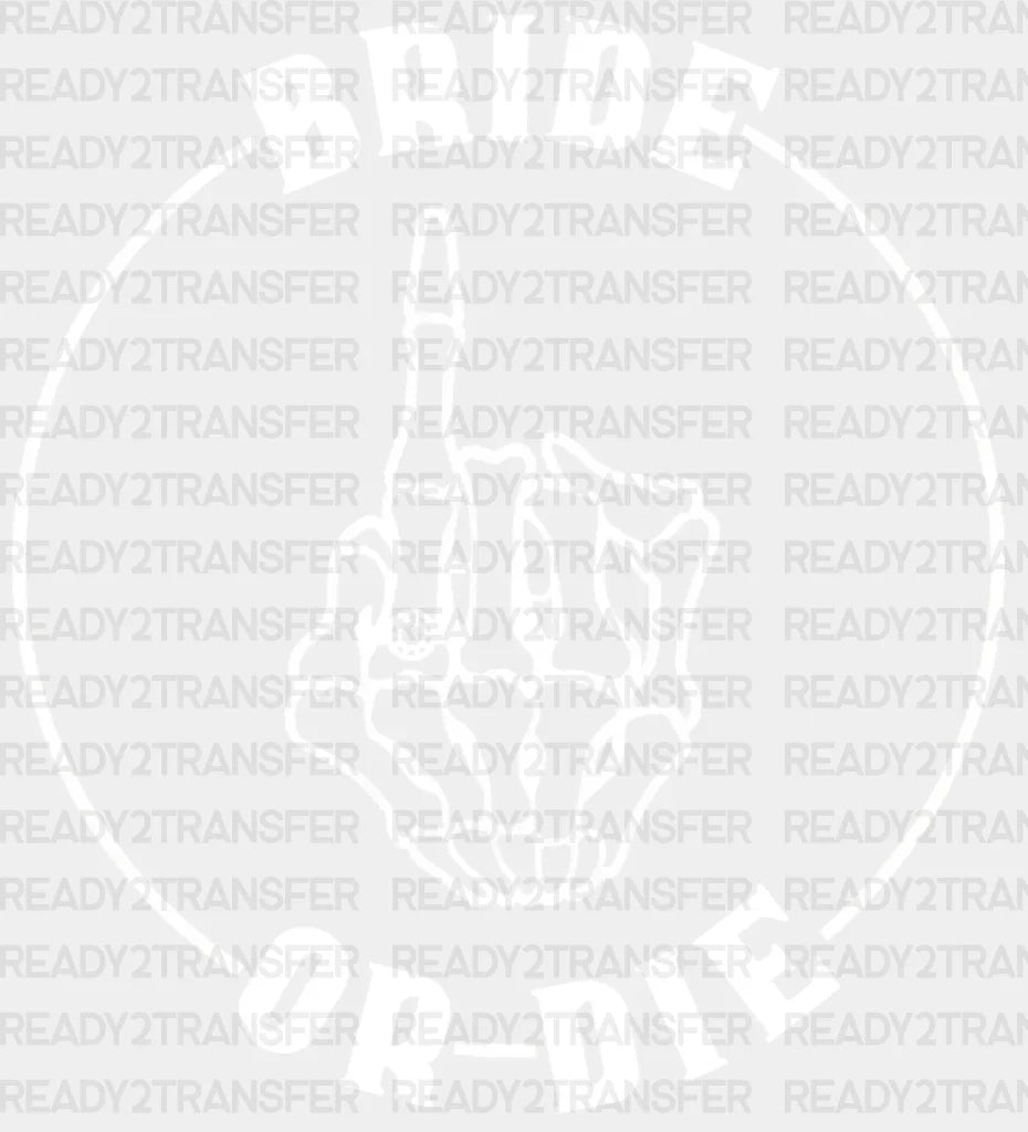 Bride Or Die Skull Finger Dtf Transfer