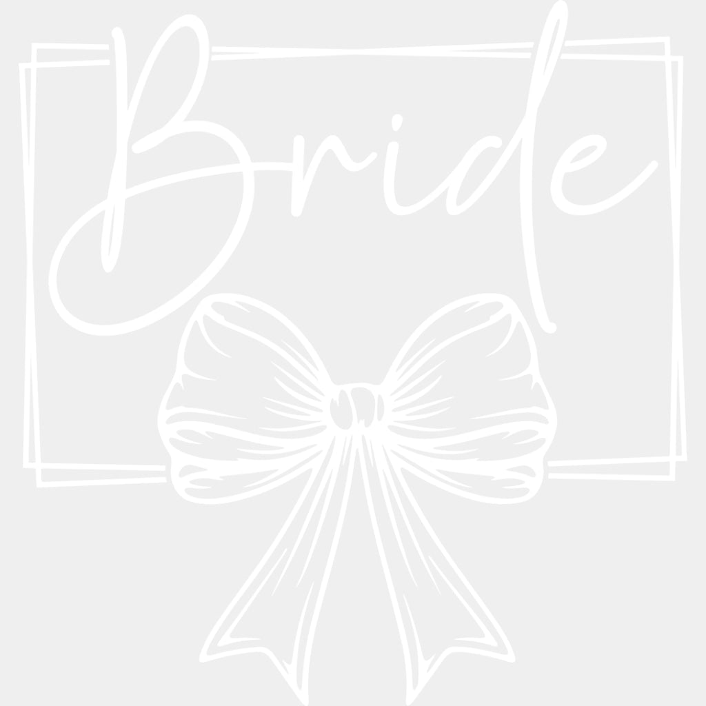 Bride Ribbon - Wedding Crew DTF Transfers ready2transfer Light Color Design (See Imaging)
