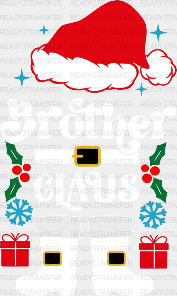 Brother Claus - Christmas Dtf Transfer Adult Unisex S & M (10’’) / Light Color Design (See Imaging)