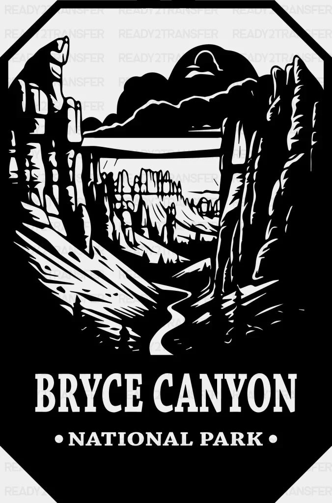 Bryce Canyon National Park Design - Parks Dtf Transfers Adult Unisex S & M (10’) / Black