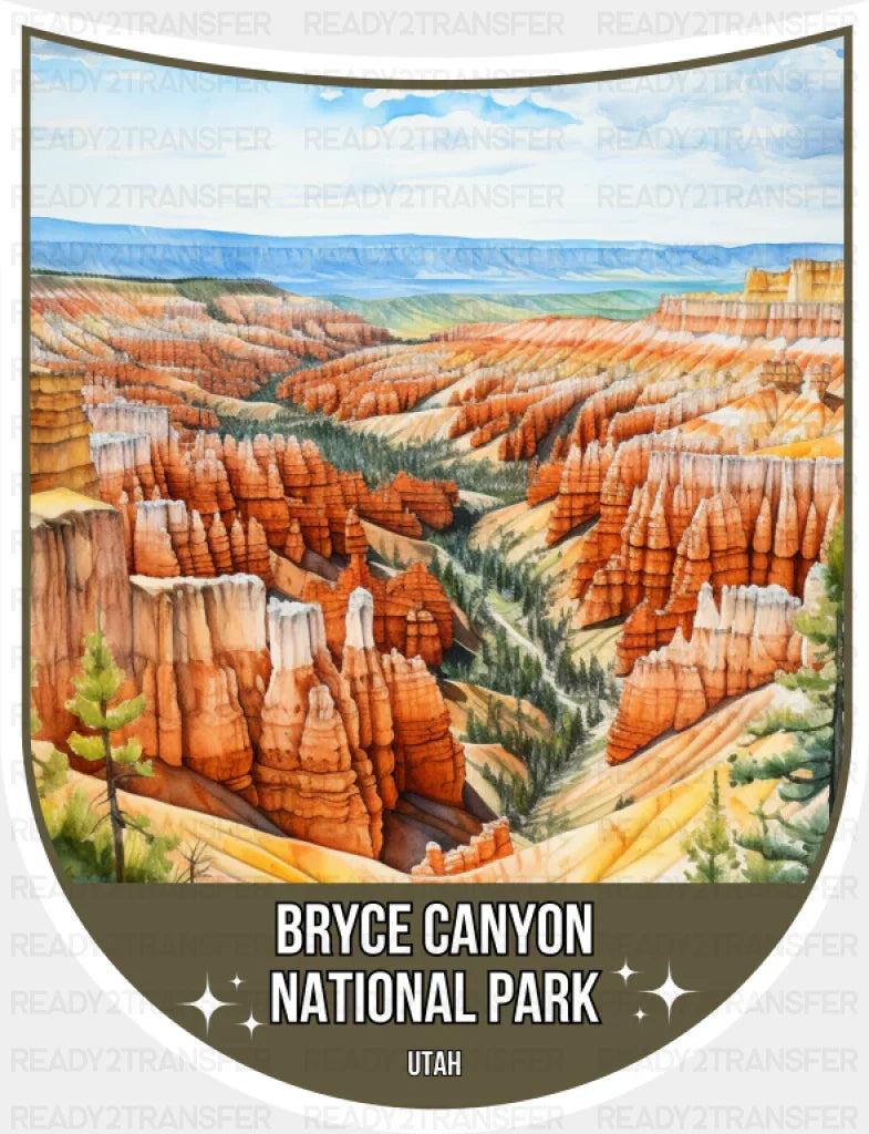 Bryce Canyon National Park Utah - National Parks DTF Transfer ready2transfer