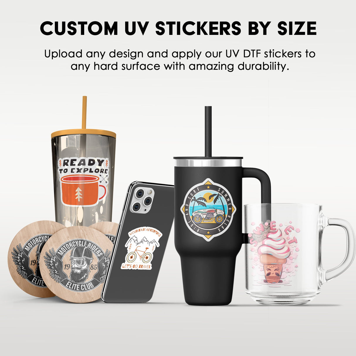 Custom UV Stickers By Size
