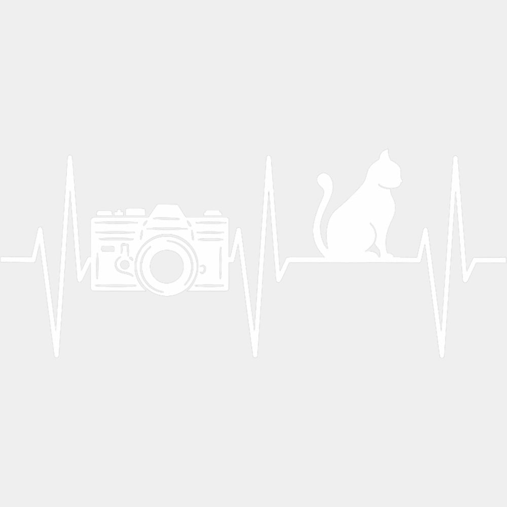 Camera & Cat, Heartbeat - Photography DTF Transfers ready2transfer Light Color Design (See Imaging)