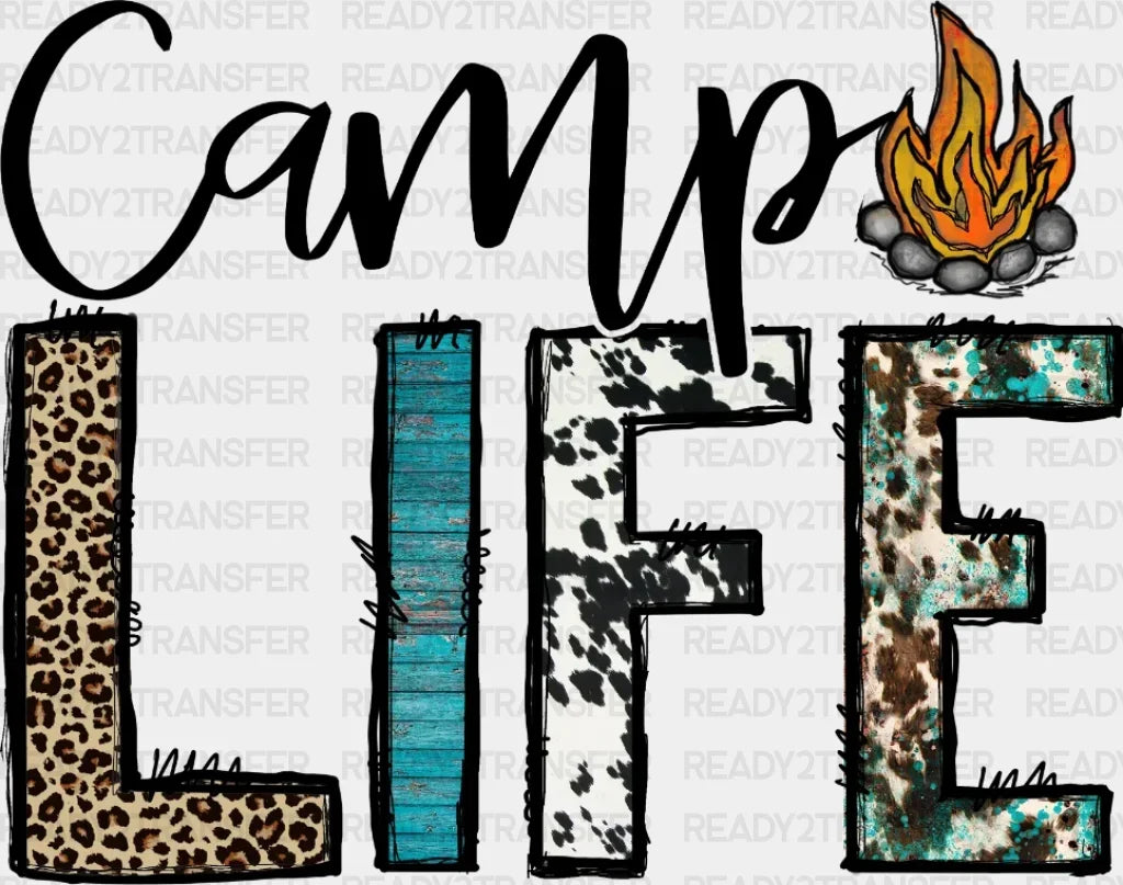 Camp Life Leopard Dtf Transfer