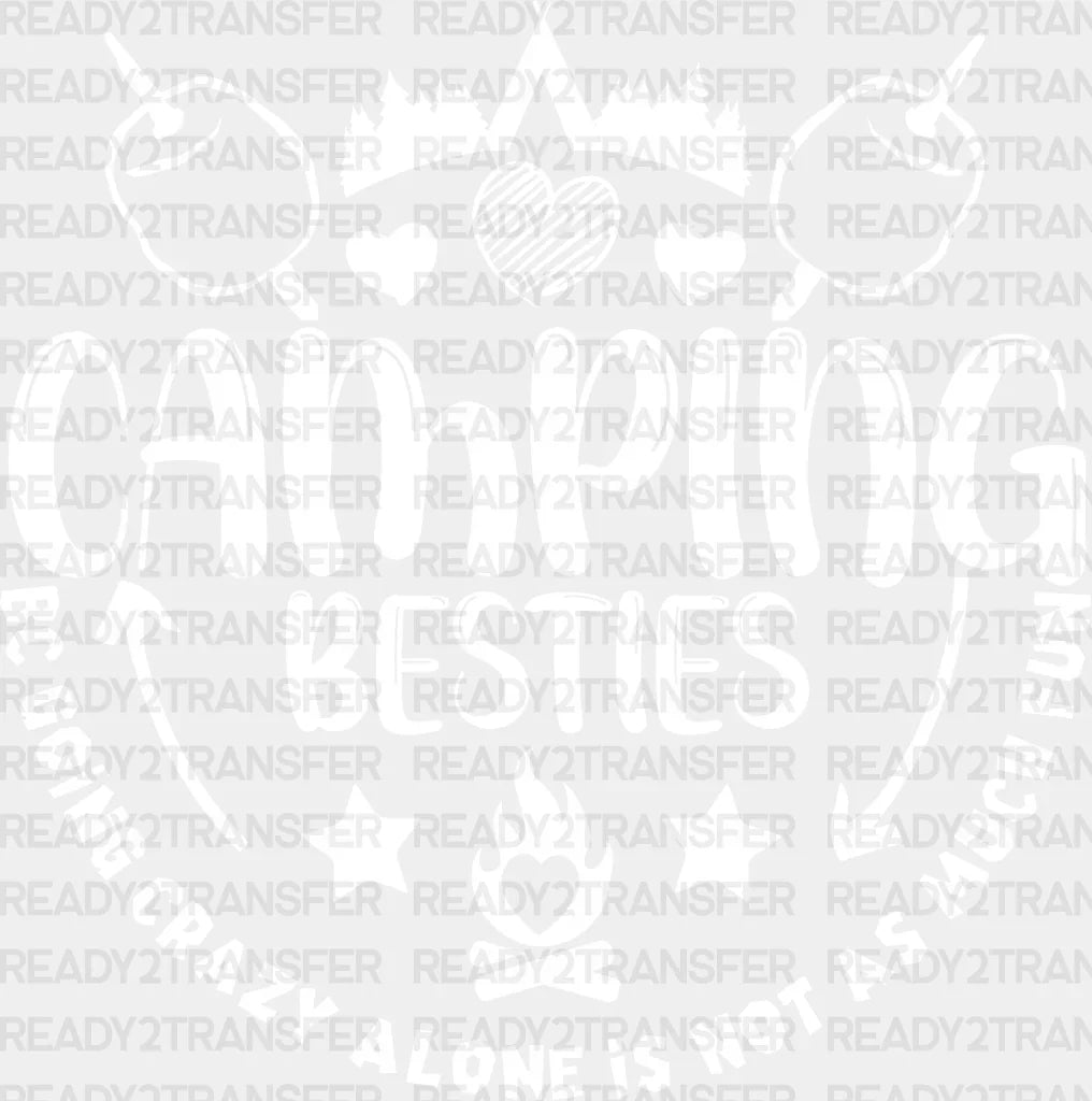 Camping Besties - Dtf Heat Transfer Adult Unisex S & M (10’) / White