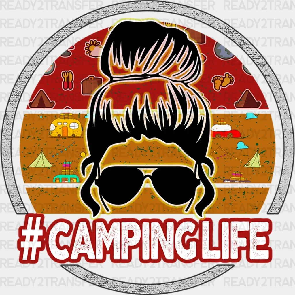 Camping Life Girl Dtf Transfer