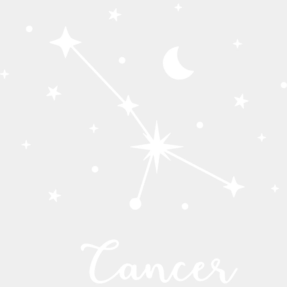 Cancer Constellations - Zodiacs & Horoscopes DTF Transfers - Adult Unisex - S & M (10’’) / Light Color Design (See