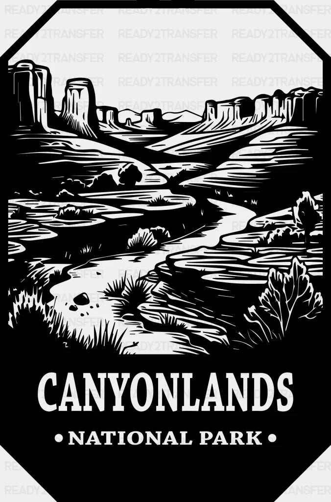 Canyonlands National Park Design - Parks Dtf Transfers Adult Unisex S & M (10’) / Black