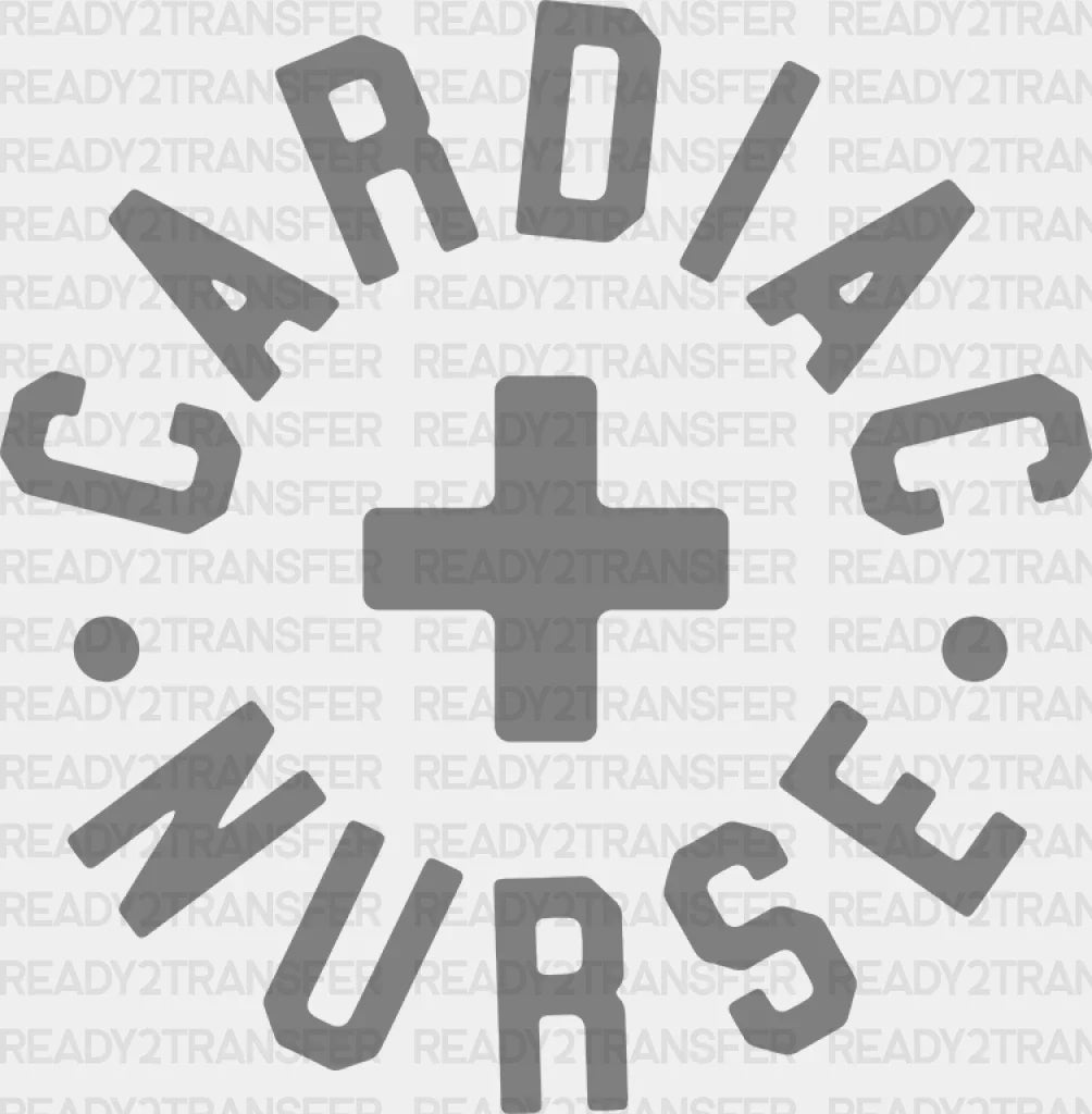 Cardiac Nurse Circle Design - Dtf Transfers