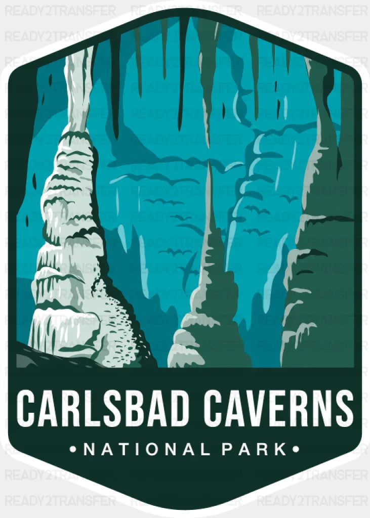 Carlsbad Caverns National Park Colorful Design - National Parks DTF Transfer ready2transfer