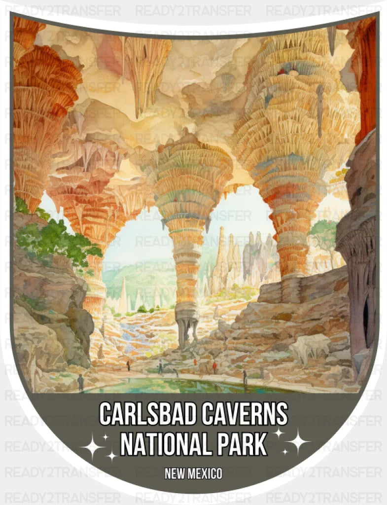 Carlsbad Caverns National Park New Mexico - National Parks DTF Transfer ready2transfer