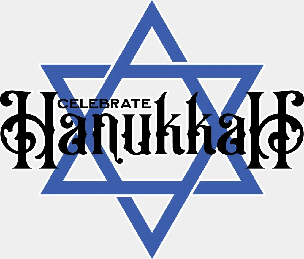 Celebrate Hanukkah Design - Dtf Heat Transfer Adult Unisex S & M (10’) / White