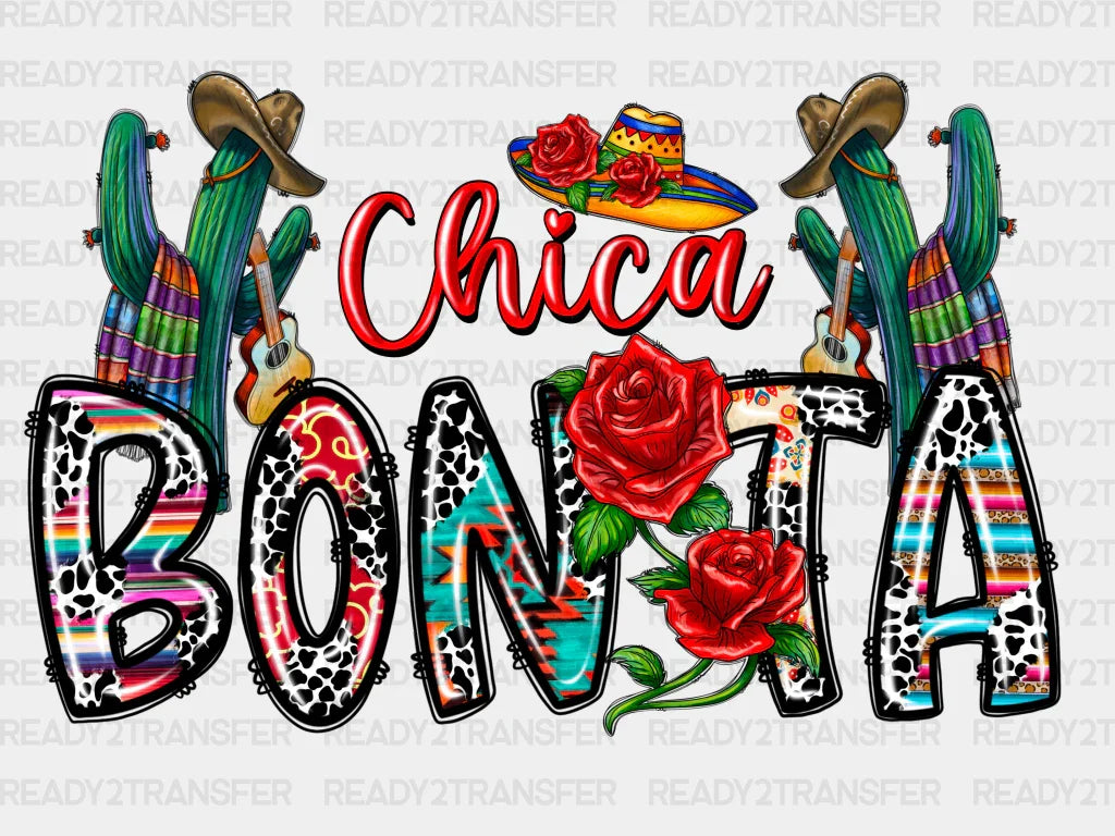 Chica Bonita Rose DTF Transfer