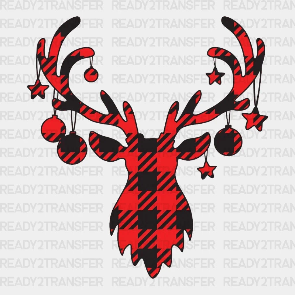 Christmas Deer DTF Transfer ready2transfer Lined